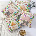 thumbnail image 4 of Spring Pillow Covers 30x30 Set of 4, Bunny Rabbit Easter Decorations Pillow Covers Farmhouse Gnomes Throw Pillows Cover Eggs Holiday Throw Cushion Case for Home Sofa Couch Car Bedroom Outdoor, 4 of 6