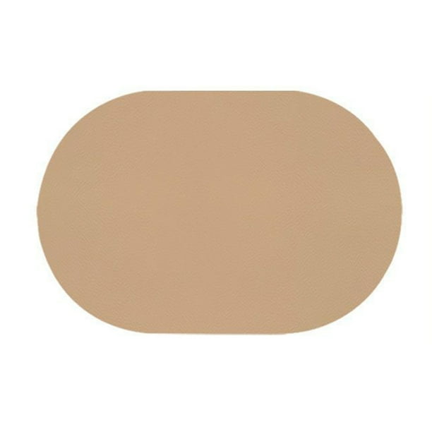Pisexur Batería de cocina Mantel individual elíptico de piel sintética de color liso - Tapetes para café - Tapetes para mesa de cocina - Tapetes para mesa de cocina f para la cocina del hogar