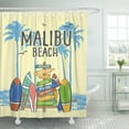 thumbnail image 1 of BSDHOME Rideaux de Douche Rétro Plage Tropicale Été Vague Pacifique Graphique Surf Mer Hawaii 60x72 Pouces, 1 of 1