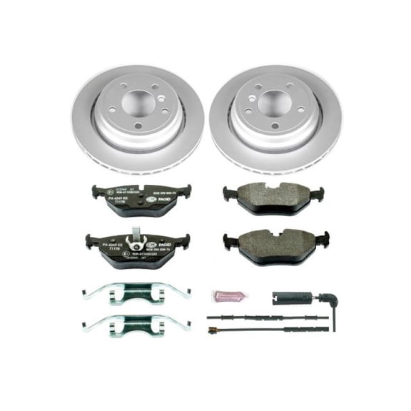 Power Stop Rear Euro-Stop ECE-R90 Certified Brake Pad and Rotor Kit ESK877