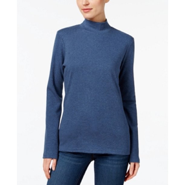 Download Karen Scott - Karen Scott Women's Cotton Mock-Neck Top ...