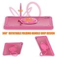 thumbnail image 4 of SaniMore Case for iPad 10th Generation 10.9" 2022, with Shoulder Strap Pencil Slot Hybird PC TPU Back Cover 360° Ratating Handle Bracket Shockproof Anti-fall Rugged Kids Shell,Rose, 4 of 16
