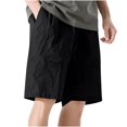 thumbnail image 4 of cllios Men's Cargo Shorts Casual Classic Fit Work Shorts Lightweight Athletic Shorts with Multi Pockets Cargo Shorts for Men Under $10 Black,XXXL, 4 of 7