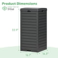 thumbnail image 3 of Bifanuo 31 Gallon Outdoor Trash Can, Waterproof Garbage Can with Tiered Lid and Drip Tray, Resin Outside Trash Bin for Patio, Backyard, Deck, 3 of 9