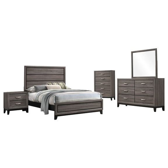 Watson 5-piece Full Bedroom Set Grey Oak
