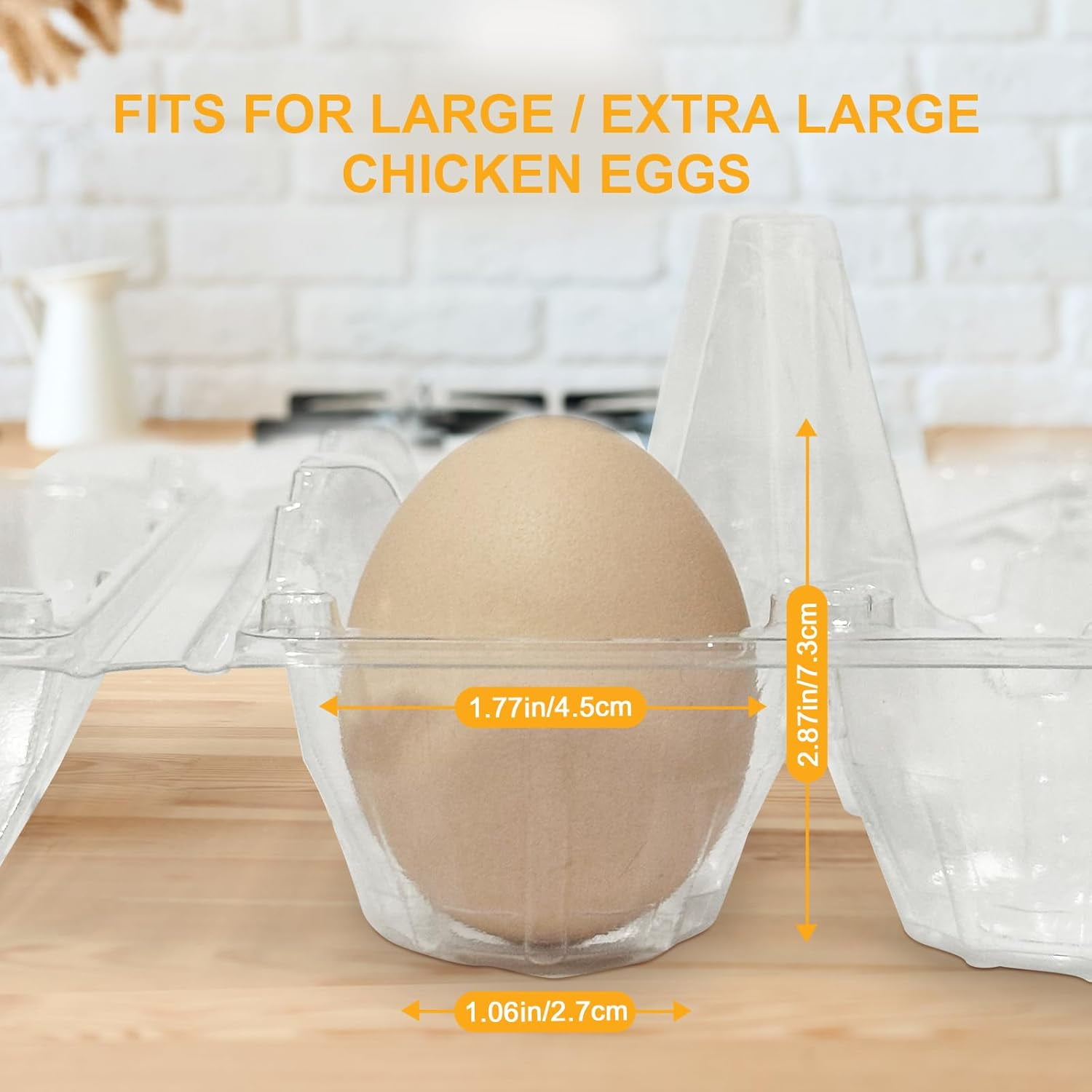 40 Pack Egg Cartons 12 Count - Egg Cartons Cheap Bulk Large - 1 Dozen Plastic Jumbo Egg Cartons Bulk, Clear Empty Chicken Egg Carton for Fresh Duck Goose Eggs