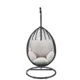 thumbnail image 2 of Clearance! Swing Egg Chair with Stand Indoor Outdoor Wicker Rattan Patio Basket Hanging Chair with UV Resistant Cushions 350lbs Capaticy for Bedroom Balcony Patio, 2 of 4