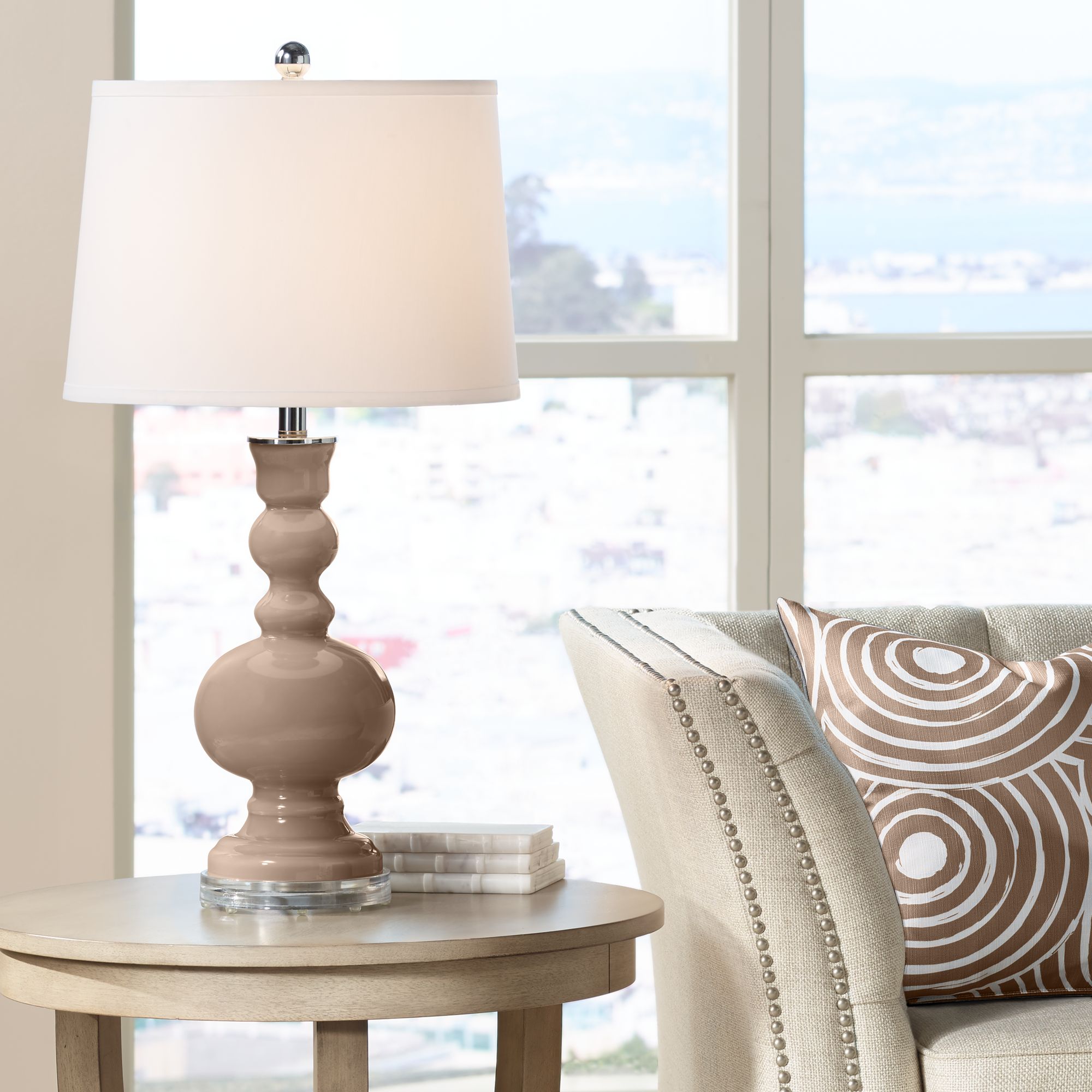 mocha bedside lamps