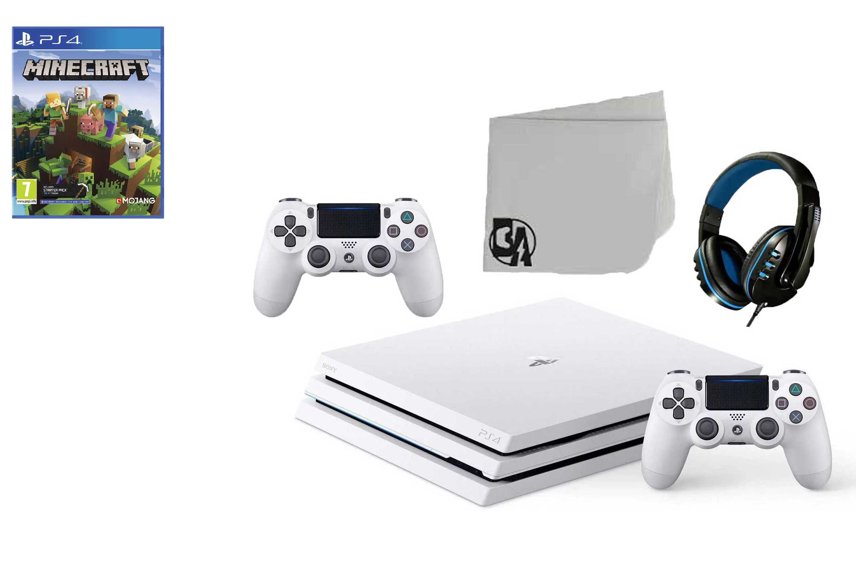 Sony PlayStation Pro Glacier 1TB Gaming White 2 Controller Included with The Last Guardian BOLT AXTION Bundle Used - Walmart.com