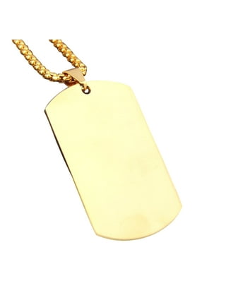Personalized Diamond Dog Tag Necklace | 1 - PREORDER