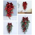 thumbnail image 2 of Christmas Inverted Tree Decoration with Pinecones & Berries, 20-Inch Upside Down Hanging Door Wall Decor, Inverted Christmas Tree Ornament for Holiday Home & Festival Display, 2 of 8