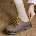 thumbnail image 2 of DISHAN Lady Socks 1 Pair Keep Warm Middle Tube Cozy Japanese Style Lady Knitted Socks, 2 of 4