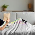 thumbnail image 3 of Cartoon Soft Flannel Fleece Throw Blanket, Colorful Exotic Zebra Head and Funny Animal Abstract Artwork Print, Cozy Plush for Indoor and Outdoor Use, 60" x 80", Multicolor, by Ambesonne, 3 of 5