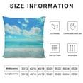 thumbnail image 6 of JRXY Throw Pillow Cover Tropical Sandy Beach Theme Ocean Sea Sunshine Vocation Outdoor Summer Time Waves Decor Lumbar Pillow Case Cushion for Sofa Couch Bed 2pcs White, 6 of 6