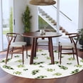 thumbnail image 4 of Green Olive Branches 8' Round Area Rug, Spring Pastoral Leaves Botanical Washable Non-Slip Large Circle Rugs for Living Room Bedroom, Soft Low Pile Rug Carpet for Dining Room Kitchen Farmhouse, 4 of 9