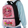 thumbnail image 4 of HUIACONG Floral Pig Kids Backpack for Teen Boys Large Capacity Water Resistant for Back to School Elementary High School Daily Travel, 4 of 6