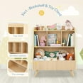 thumbnail image 3 of Curipeer 28''H Wood Kids Bookshelf,Toy Storage Organizer for Kids Room,Natural Wood, 3 of 8