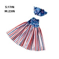 thumbnail image 2 of 4th of July Patriotic Goose Outfit Independence Day Dresses Clothes for 17/23 Inch High Cement or Porch Goose Yard Lawn Outdoor Garden Patio Statue American Flag Holiday Decor, 2 of 5