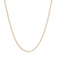 thumbnail image 2 of 18k Rose Gold Round Oval Link Chain 1.5mm, 2 of 4