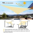 thumbnail image 6 of NAWAY 24'X24'X24' Triangle Shade Sail with Super Rings, 260GSM Heavy Duty Sun Shade， UPF50 Canopy for Patio Playground, Beige, 6 of 7