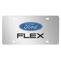 Ford Flex 3D Dual Logo Mirror Chrome Stainless Steel License Plate