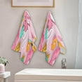 thumbnail image 4 of SKYSONIC 2 Pack Happy Easter Cute Bunny Hand Towels, 3D Spring Flower Kitchen Towel Ultra Soft and Absorbent,Decorative Fingertip Face Towel for Bathroom Hotel, 28.3"x14.4", 4 of 6