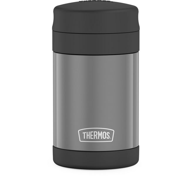 Thermos Stainless Steel Vacuum Insulated Food Jar with Spoon, Smoke, 16oz