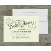 Classic Script Deluxe Bridal Shower Invitation