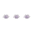 thumbnail image 2 of Billuyoard Cristal Cristal Flor de loto Minerales Pisapapeles Cristales Flores Colección decorativa Figuras para el hogar Púrpura Type1 NO1, 2 of 6