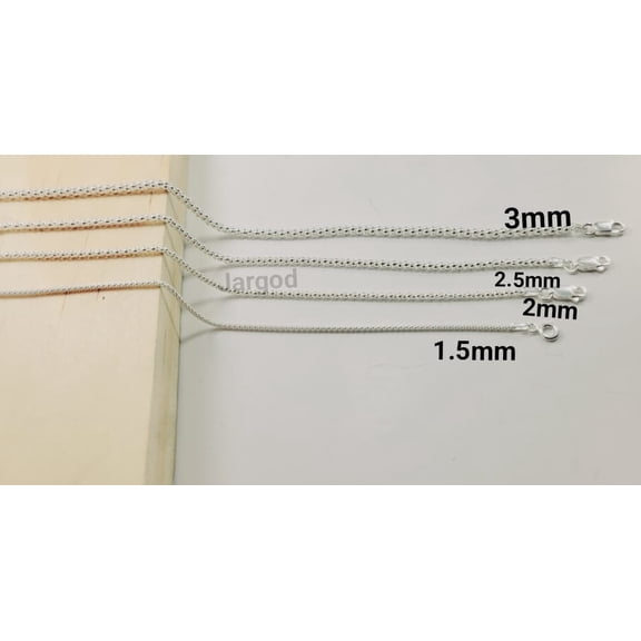 925 Sterling Silver Popcorn Mesh Chain Necklace 2.5mm Italy Jargod