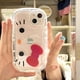 thumbnail image 1 of Funda de teléfono Kawaii Sanrio Hello Kitty para iPhone 13, 14, 11, Xs, 12, 12P, transparente, todo incluido, esmerilada, suave, 1 of 3
