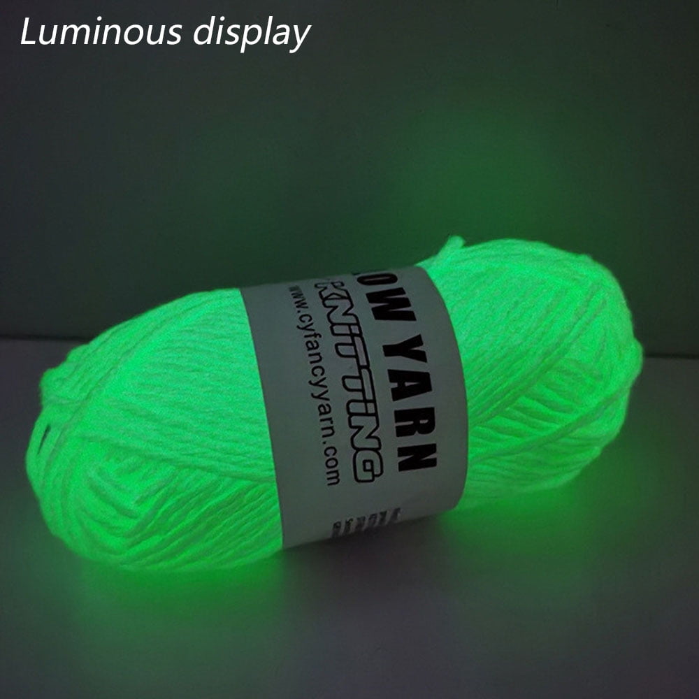  5PCS Glow in The Dark Yarn for Crochet, Glow Yarn, 50g 2mm  Fine, Absorbs Light Automatically Emits Light, Easter Christmas Wacky  Activities (5color A)