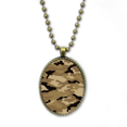 thumbnail image 1 of Camouflage Line Art Grain Illustration Pattern Necklace Vintage Chain Bead Pendant Jewelry Collection, 1 of 3