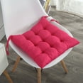 thumbnail image 3 of TOOYOU Chair Cushions For Dining Chairs Tufted Memory Foam Kitchen Solid Color Seat Cushions Chair Pads With Ties 37X37Cm Pink, 3 of 3