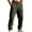 Army Green, variant on Rrxhxhs Cargo Pants for Men Solid Color Drawstring Elastic Waist Loose Casual Outdoor Straight Leg Trousers with Multi Pockets,L
