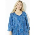 thumbnail image 4 of Catherines Women's Plus Size Sequin Trim Gauze Peasant Blouse, 4 of 6