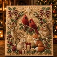 thumbnail image 4 of Christmas Diamond Art Pearl Painting Kit Cardinal Woodland Animals Christmas Wall Art Canvas Art Wall Decor for Home Indoor Christmas Decoration Seasonal Creative Craft for Adults, 4 of 4