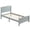 Grey, variant on Twin Bed Frame, PAPROOS Metal Platform Bed with LED lights & Charging Station, Heavy Duty Metal Twin Bed with Headboard, Twin Metal Bed Frame with Underbed Storage, No Box Spring Needed, Rustic Brown