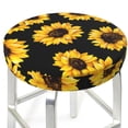 thumbnail image 6 of Goofa Sunflower 6 Printed Stool Covers Round, Waterproof Round Bar Stool Covers Anti-Slip Round Bar Stool Seat Cover with Elastic Bands Durable -12 inch, 6 of 7