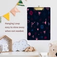 thumbnail image 6 of FMSHPON BluePink Hearts Clipboard Hardboard Wood Nursing Clip Board and Pull for Standard A4 Letter 13x9 inches, 6 of 7