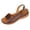 Brown, variant on Rokment Orthopedic Wedges Walking Dressy Sandals for Women Ladies Fashion Casual Leather Open Toe Platform Arch Support Slingback Dress Summer Shoes Comfortable Black Size 6.5