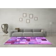 thumbnail image 3 of Ahgly Company Indoor Round Patchwork Purple Transitional Area Rugs, 8' Round, 3 of 4