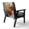 thumbnail image 5 of Designart "Gold Red Collage Serenade" Upholstered Abstract Accent Chair and Modern & Contemporary Arm Chair - Multiple Color & Pattern, 5 of 7