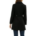 thumbnail image 3 of INSPIRE CHIC Women's Coat Single Breasted Long Sleeve Tunic-length Winter Outwear with Pockets XL Black, 3 of 6