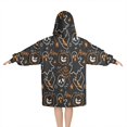 thumbnail image 2 of Spooky Halloween Pattern Blanket Hoodies for Kids 6-13YR Oversize Wearable Blanket Hoodies for Boys Girls Teens, 2 of 7