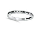 thumbnail image 4 of Oxidized Bead Thin Stacking Wedding Ring 925 Sterling Silver Band Jewelry Female Male Unisex Size 5, 4 of 4