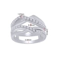 thumbnail image 2 of Round White Cubic Zirconia Crossover Enhancer Guard Ring 14K White Gold Ring Size - 9, 2 of 3