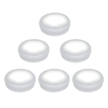 Great Value 6-Pack Battery Operated Touch Activated LED Light, White, 3 AAA Battery for Each Light, 4142