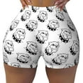thumbnail image 2 of Lsque Cool Dog Pattern High Waisted Biker Shorts for Women-Tummy Control Fitness Athletic Workout Running Yoga Gym Shorts,Moisture-Wicking-, 2 of 9