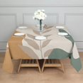 thumbnail image 3 of Brown Boho Plant Pattern Square Tablecloth,Waterproof Square Table Cover,Wipeable Spillproof Washable Table Cover for Home Kitchen Party Decor 60"x60"(152x152cm), 3 of 6
